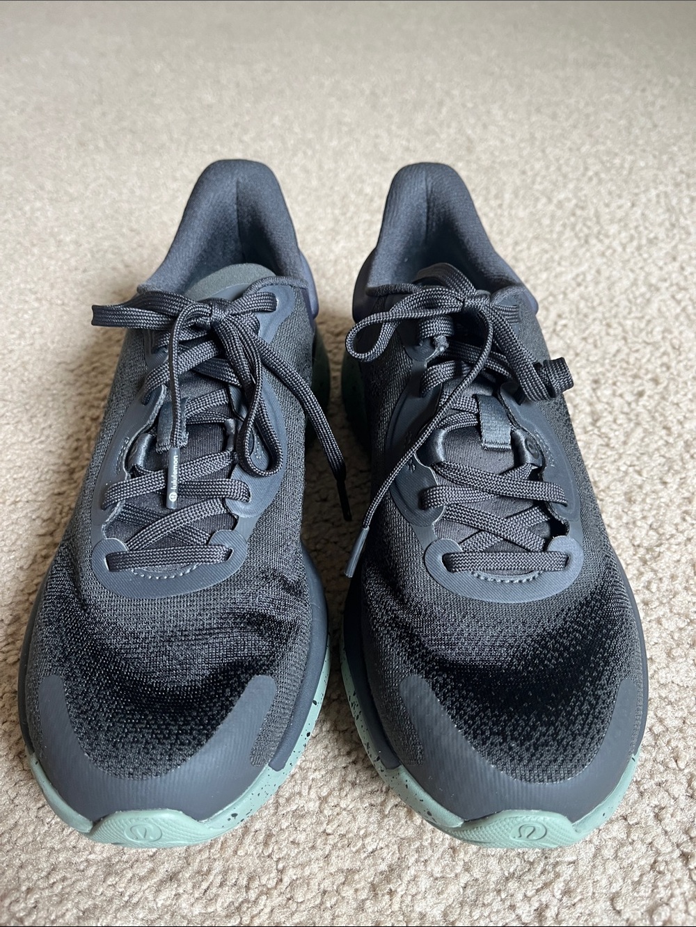lululemon athletica Men's Black Running Shoes with Mint Sole